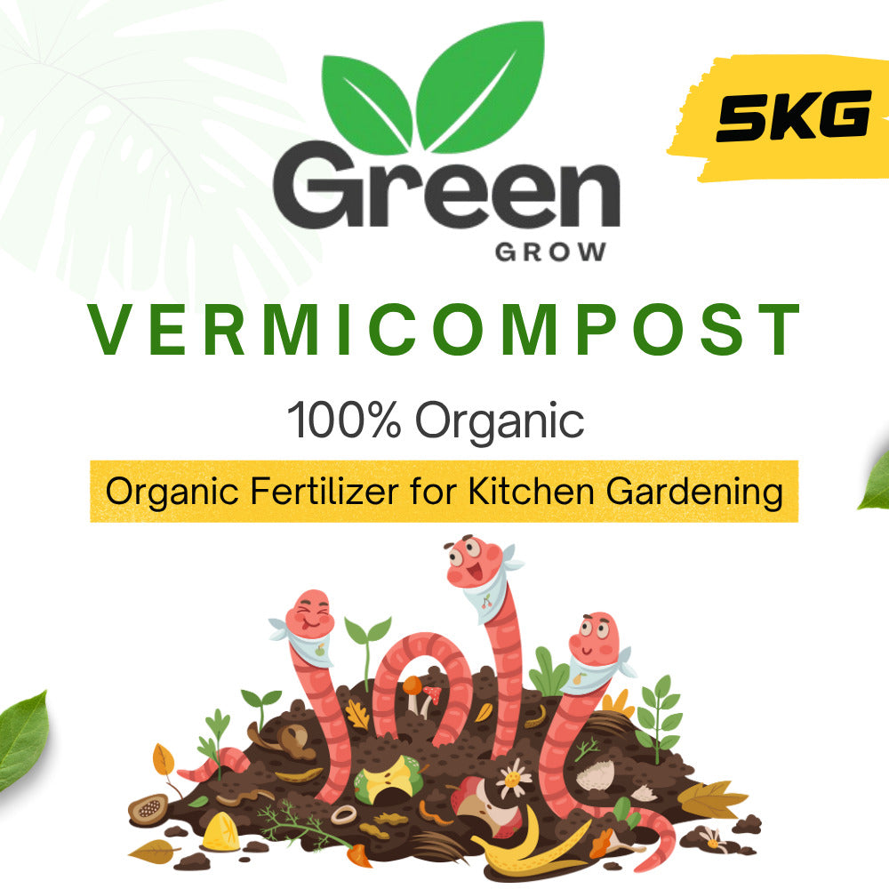 Premium Vermicompost Organic Fertilizer - High Nutrient Soil Enhancer for Kitchen Gardening