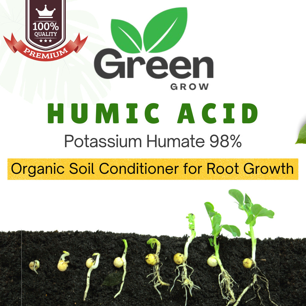 Premium Humic Acid Fertilizer for Plants | Organic Soil Conditioner for Root Growth, Vegetables, Flowers, Indoor Plants, Lawn, Trees