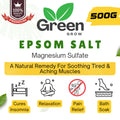 Premium Epsom Salt | Medical Grade Magnesium Sulfate | Pure & Imported | Muscle Pain Relief, Relaxation & Detox Bath
