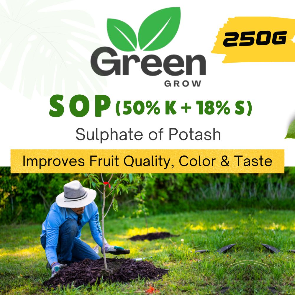 SOP 50-18 | Sulphate of Potash Fertilizer | Potassium 50% + Sulphur 18% | Chloride Free | Premium Plant Booster
