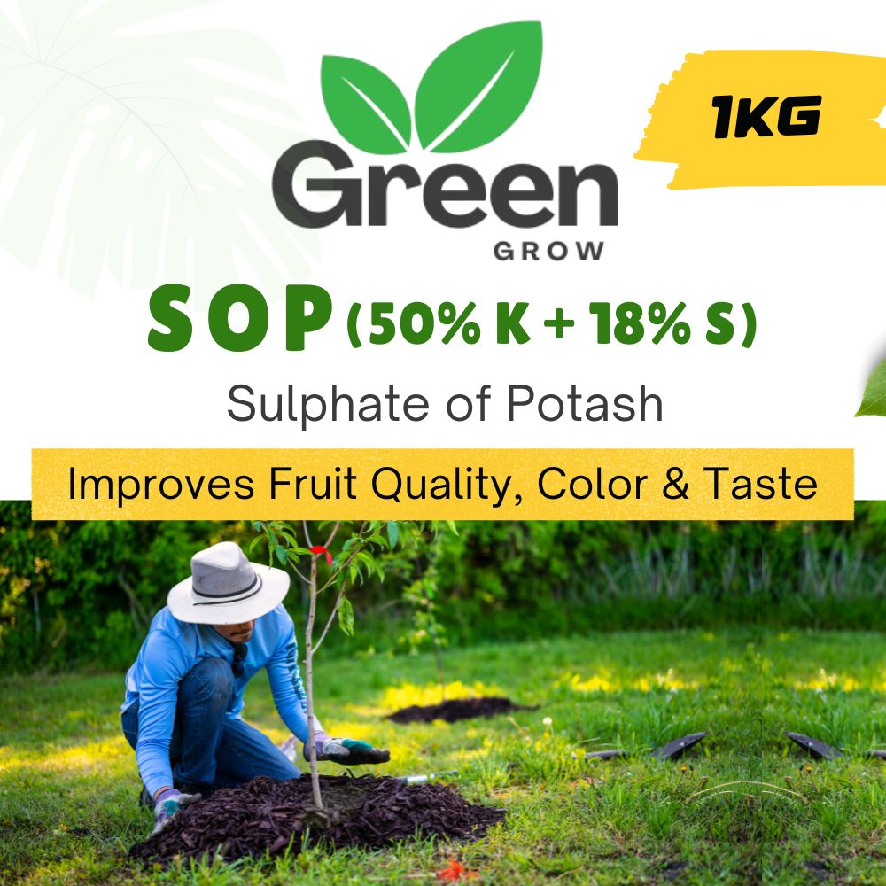 SOP 50-18 | Sulphate of Potash Fertilizer | Potassium 50% + Sulphur 18% | Chloride Free | Premium Plant Booster