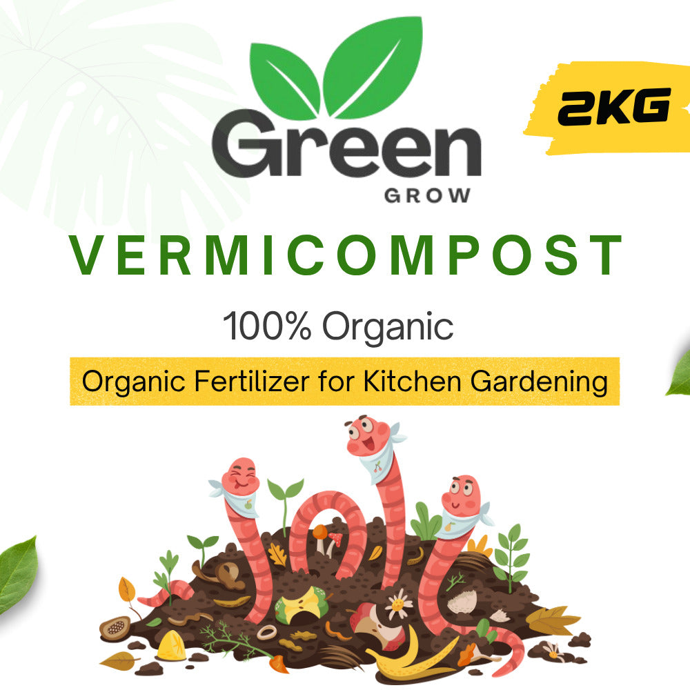 Premium Vermicompost Organic Fertilizer - High Nutrient Soil Enhancer for Kitchen Gardening